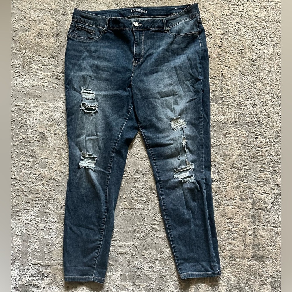Maurice’s Skinny Ripped Jeans 20W